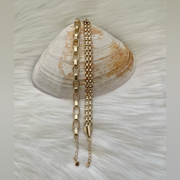 18K Gold Plated Over Brass Watch Band Link Bracelet Bundle - Picture 8 of 11